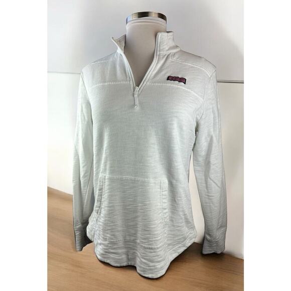 Vineyard Vines Tops - Vineyard Vines Garment Dyed Relaxed Slub Shep Shirt 1/4 Zip Pullover White M
